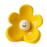 Maxbell Flower Vase Unique Cute Smiling Face Plant Pot for Porch Bedroom Dining Room yellow