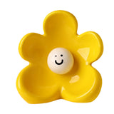 Maxbell Flower Vase Unique Cute Smiling Face Plant Pot for Porch Bedroom Dining Room yellow