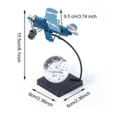 Maxbell Airplane Model Collection Multifunctional Plane Statue for Bedroom Cafe Home Blue