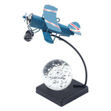 Maxbell Airplane Model Collection Multifunctional Plane Statue for Bedroom Cafe Home Blue