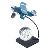 Maxbell Airplane Model Collection Multifunctional Plane Statue for Bedroom Cafe Home Blue