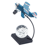 Maxbell Airplane Model Collection Multifunctional Plane Statue for Bedroom Cafe Home Blue