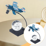 Maxbell Airplane Model Collection Multifunctional Plane Statue for Bedroom Cafe Home Blue