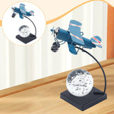 Maxbell Airplane Model Collection Multifunctional Plane Statue for Bedroom Cafe Home Blue