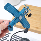 Maxbell Airplane Model Collection Multifunctional Plane Statue for Bedroom Cafe Home Blue