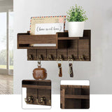 Maxbell Key Holder Wall Mount Rustic Wall Storage Shelf for Dorm Living Room Kitchen