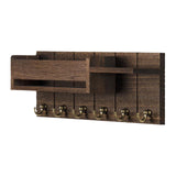 Maxbell Key Holder Wall Mount Rustic Wall Storage Shelf for Dorm Living Room Kitchen
