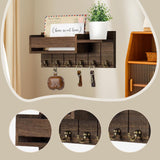 Maxbell Key Holder Wall Mount Rustic Wall Storage Shelf for Dorm Living Room Kitchen