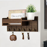 Maxbell Key Holder Wall Mount Rustic Wall Storage Shelf for Dorm Living Room Kitchen