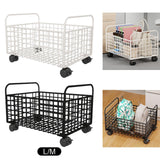 Maxbell Rolling Utility Cart Under Desk Sturdy Portable for Sundries Bedroom Nursery 25cmx48cmx30cm White