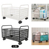 Maxbell Rolling Utility Cart Under Desk Sturdy Portable for Sundries Bedroom Nursery 25cmx48cmx30cm White