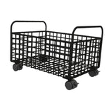 Maxbell Rolling Utility Cart Under Desk Sturdy Portable for Sundries Bedroom Nursery 25cmx48cmx30cm Black