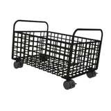 Maxbell Rolling Utility Cart Under Desk Sturdy Portable for Sundries Bedroom Nursery 25cmx48cmx30cm Black