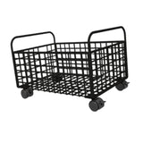 Maxbell Rolling Utility Cart Under Desk Sturdy Portable for Sundries Bedroom Nursery 25cmx48cmx30cm Black