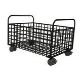 Maxbell Rolling Utility Cart Under Desk Sturdy Portable for Sundries Bedroom Nursery 25cmx38cmx26cm Black