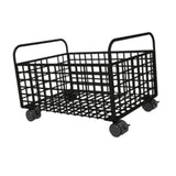 Maxbell Rolling Utility Cart Under Desk Sturdy Portable for Sundries Bedroom Nursery 25cmx38cmx26cm Black