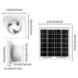 Maxbell Solar Exhaust Fan Silent Sturdy Accessories for Greenhouse Pet House Outside White 4 Inch