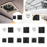 Maxbell Solar Exhaust Fan Silent Sturdy Accessories for Greenhouse Pet House Outside White 4 Inch