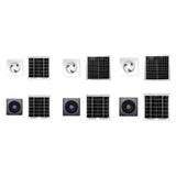 Maxbell Solar Exhaust Fan Silent Sturdy Accessories for Greenhouse Pet House Outside White 4 Inch