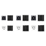 Maxbell Solar Exhaust Fan Silent Sturdy Accessories for Greenhouse Pet House Outside White 4 Inch
