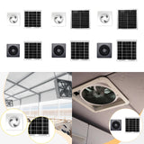 Maxbell Solar Exhaust Fan Silent Sturdy Accessories for Greenhouse Pet House Outside White 4 Inch