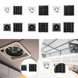 Maxbell Solar Exhaust Fan Silent Sturdy Accessories for Greenhouse Pet House Outside White 4 Inch