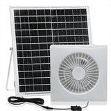 Maxbell Solar Exhaust Fan Silent Sturdy Accessories for Greenhouse Pet House Outside White 4 Inch