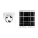 Maxbell Solar Exhaust Fan Silent Sturdy Accessories for Greenhouse Pet House Outside White 4 Inch