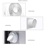 Maxbell Solar Exhaust Fan Silent Sturdy Accessories for Greenhouse Pet House Outside White 4 Inch