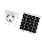 Maxbell Solar Exhaust Fan Silent Sturdy Accessories for Greenhouse Pet House Outside White 4 Inch