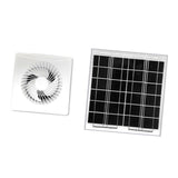 Maxbell Solar Exhaust Fan Silent Sturdy Accessories for Greenhouse Pet House Outside White 4 Inch
