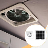 Maxbell Solar Exhaust Fan Silent Sturdy Accessories for Greenhouse Pet House Outside White 4 Inch