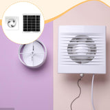 Maxbell Solar Exhaust Fan Silent Sturdy Accessories for Greenhouse Pet House Outside White 4 Inch