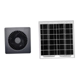 Maxbell Solar Exhaust Fan Silent Sturdy Accessories for Greenhouse Pet House Outside Gray 6 Inch