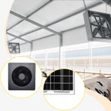 Maxbell Solar Exhaust Fan Silent Sturdy Accessories for Greenhouse Pet House Outside Gray 6 Inch