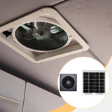 Maxbell Solar Exhaust Fan Silent Sturdy Accessories for Greenhouse Pet House Outside Gray 6 Inch