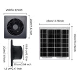 Maxbell Solar Exhaust Fan Silent Sturdy Accessories for Greenhouse Pet House Outside Gray 6 Inch