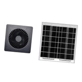Maxbell Solar Exhaust Fan Silent Sturdy Accessories for Greenhouse Pet House Outside Gray 8 Inch