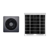 Maxbell Solar Exhaust Fan Silent Sturdy Accessories for Greenhouse Pet House Outside Gray 8 Inch