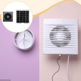 Maxbell Solar Exhaust Fan Silent Sturdy Accessories for Greenhouse Pet House Outside Gray 8 Inch
