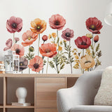 Maxbell 2x Flower Wall Sticker Removable Floral Mural for Bedroom Dining Room Office