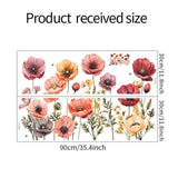 Maxbell 2x Flower Wall Sticker Removable Floral Mural for Bedroom Dining Room Office
