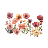 Maxbell 2x Flower Wall Sticker Removable Floral Mural for Bedroom Dining Room Office