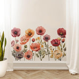 Maxbell 2x Flower Wall Sticker Removable Floral Mural for Bedroom Dining Room Office