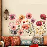 Maxbell 2x Flower Wall Sticker Removable Floral Mural for Bedroom Dining Room Office