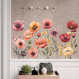 Maxbell 2x Flower Wall Sticker Removable Floral Mural for Bedroom Dining Room Office