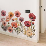 Maxbell 2x Flower Wall Sticker Removable Floral Mural for Bedroom Dining Room Office
