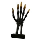 Maxbell Haunted Halloween Skull Hand Sculpture Black Multifunctional 3.7x3.1x7.5inch