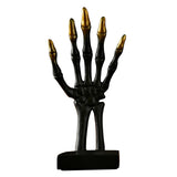 Maxbell Haunted Halloween Skull Hand Sculpture Black Multifunctional 3.7x3.1x7.5inch