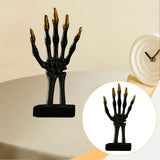Maxbell Haunted Halloween Skull Hand Sculpture Black Multifunctional 3.7x3.1x7.5inch